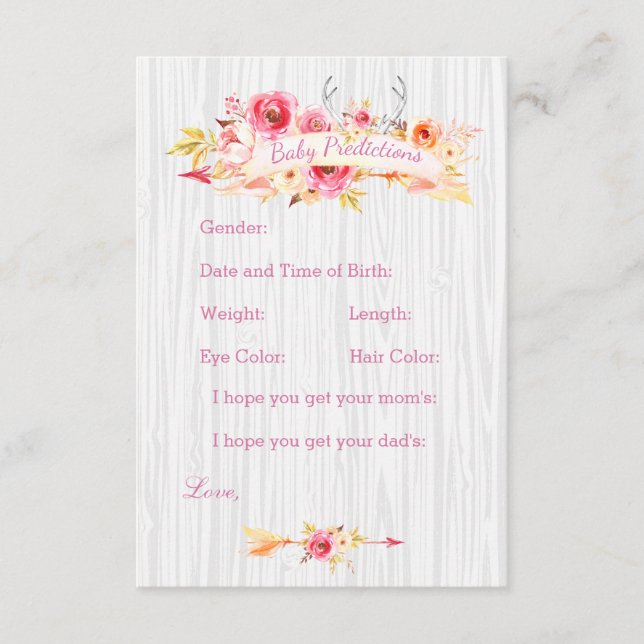 Cartões de Previsão e Conselhos para Meninas (Frente)