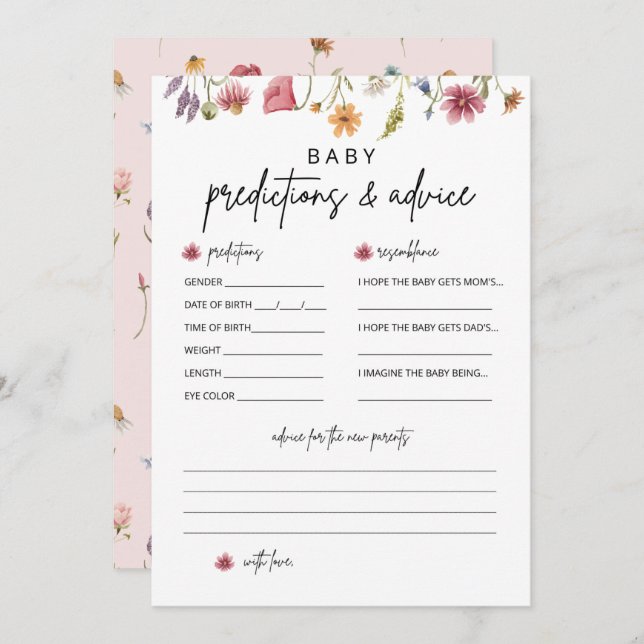 Cartões de previsão e de conselho de Chás de frald (Frente/Verso)