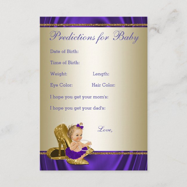 Cartões de Previsões e Conselhos para Menina Chá d (Frente)