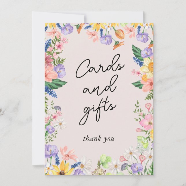 Cartões de Primavera e Cartão de Presente de Flor  (Frente)