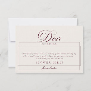 Cartões de Proposta Clássicos de Flor de Menina de