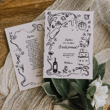 Cartões de Proposta de Bridesmaid Desenhados à Mão