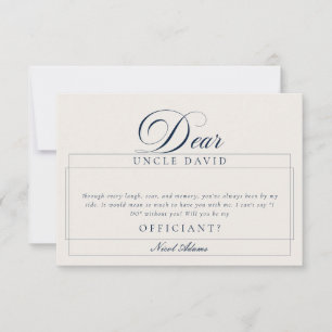 Cartões de Proposta de Casamento Usher Navy Marfim
