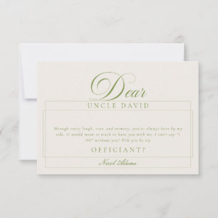 Cartões de Proposta de Casamento Usher Verde Marfi