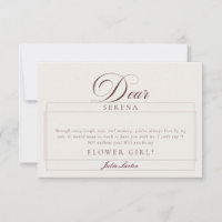 Cartões de Proposta de Menina de Flor Marrom de Ma