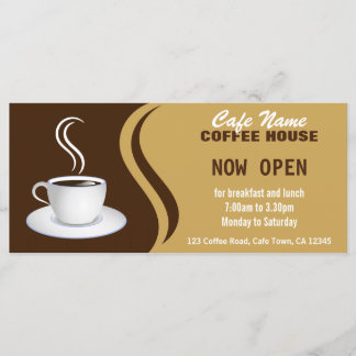 Cartões de rack de café castanho e beige para Comp