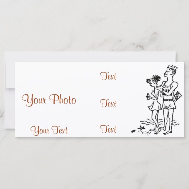 Cartões de rack para atração de praia (Frente)