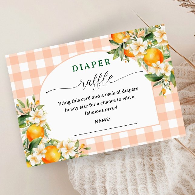 Cartões de Raffle com Fralda Chá de fraldas pequen (Criador carregado)