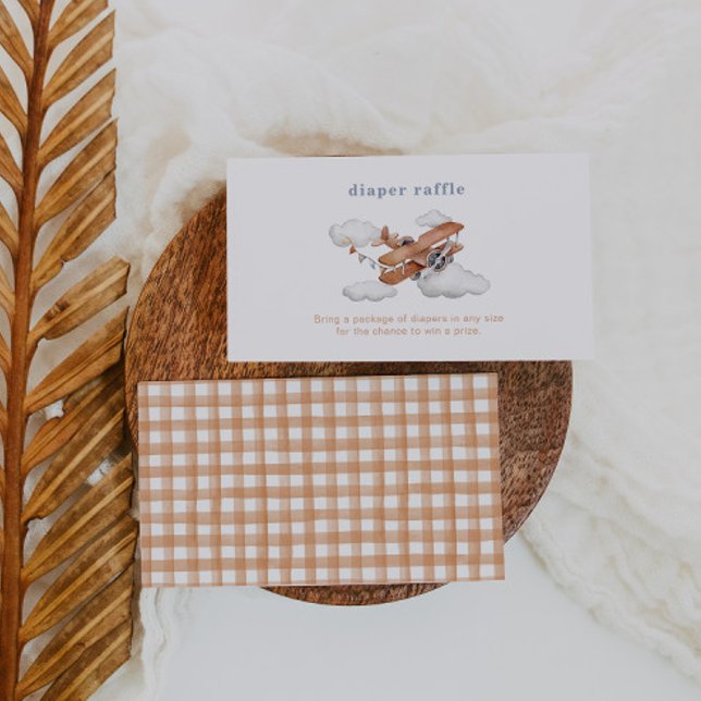 Cartões de Raffle Fralda Plano de Vintage (Criador carregado)