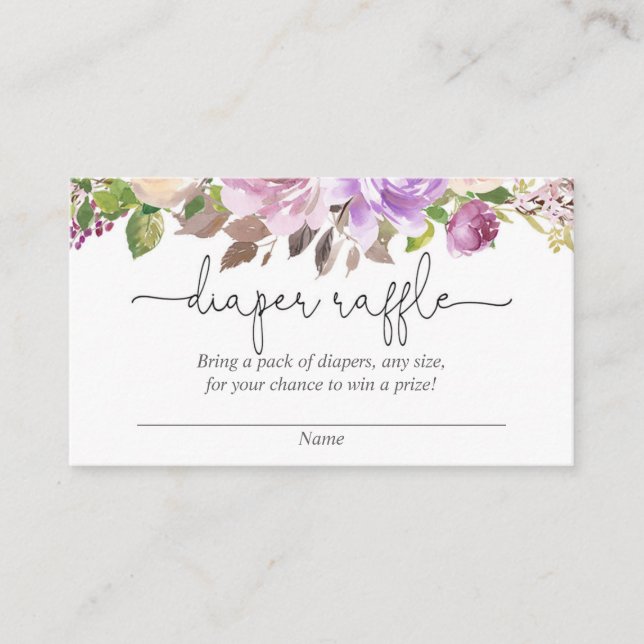 Cartões de rampas para fralda de lavanda roxa (Frente)