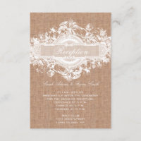 CARTÕES DE RECEÇÃO DE CASAMENTO FLORAL EM SACO RÚS