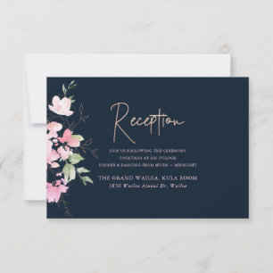 Cartões de Receção de Romance Corado a Aquarela