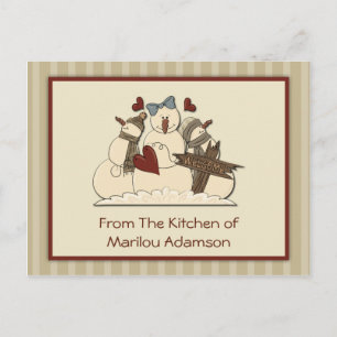 Cartões de Receita de Neve Primitiva