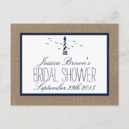 Cartões de receita do Chá de panela de farol náuti