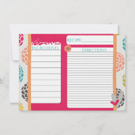 Cartões de Receita do Sorbet rosa