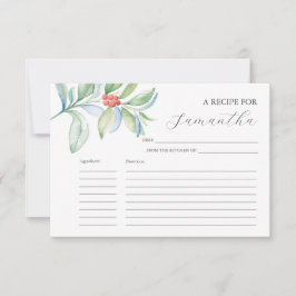 Cartões de Receita Imprimíveis Cores em Água Natal