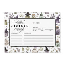 Cartões de Receita Personalizados de Lavanda e Far