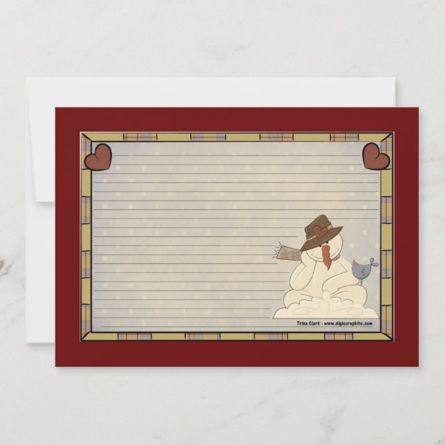 Cartões de receitas de férias (Frente)