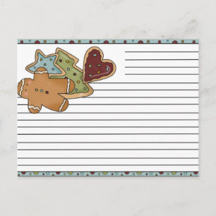 Cartões de receitas de Natal