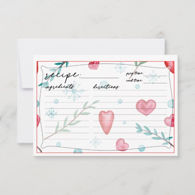 Cartões de receitas de Natal (Frente)