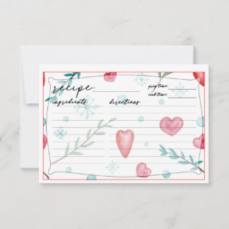 Cartões de receitas de Natal