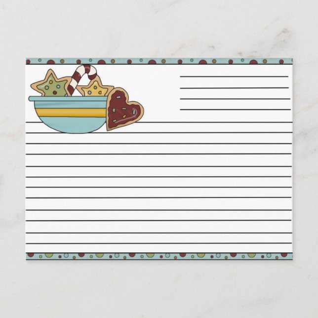 Cartões de receitas de Natal (Frente)