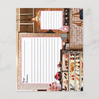 Cartões de receitas de panificação