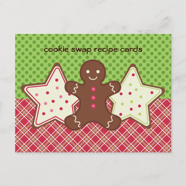 Cartões de Receitas de Troca de Biscoitos (Frente)