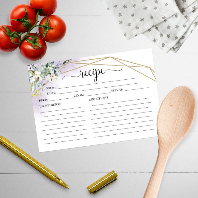 Cartões de receitas geométricas de Chá de panela v (Criador carregado)