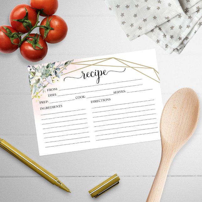 Cartões de receitas geométricas de Chá de panela v (Criador carregado)