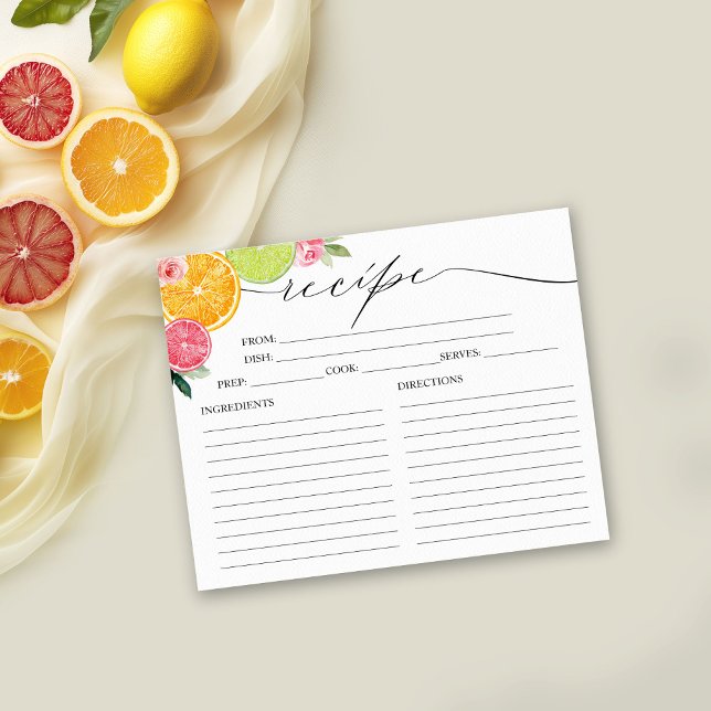 Cartões de Receitas para Chá de Noiva Main Squeeze (Criador carregado)