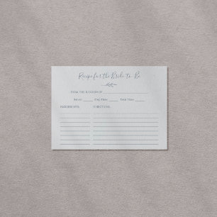 Cartões de Receitas para Chá de Panela Minimal Fol