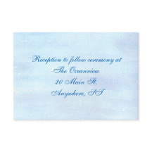 Cartões de recepção "Blue Watercolor"