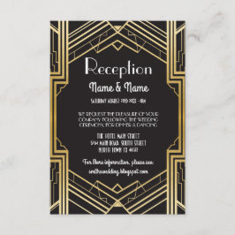 Cartões de Recepção de Casamento Art Deco Gatsby D