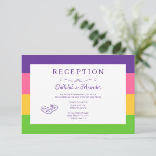 Cartões de Recepção de Casamento com Bandeira Saph