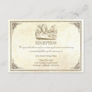 Cartões de Recepção de Casamento da Alice no País 