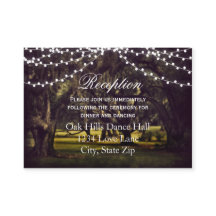 Cartões de Recepção de casamento de árvores de car