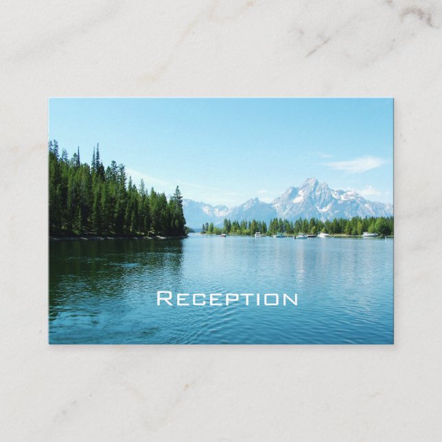 cartões de recepção de casamento de fotografia pai (Frente)