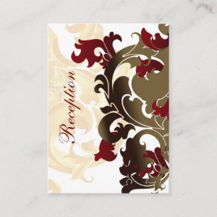 Cartões de recepção de casamento de ouro vermelho