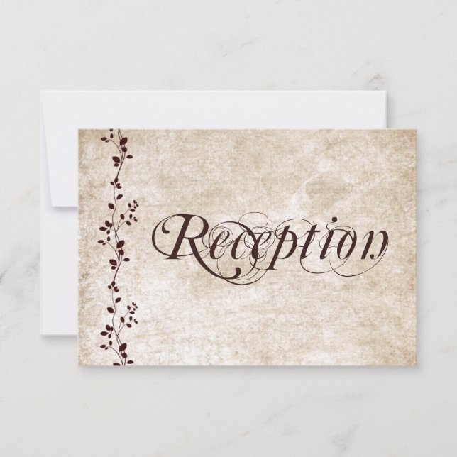 Cartões de Recepção de Casamento Elegantes com Vid (Frente)