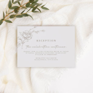 Cartões de Recepção de Casamento Elegantes Vintage