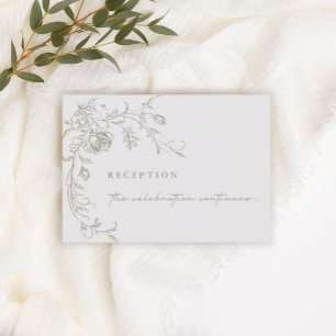 Cartões de Recepção de Casamento Elegantes Vintage