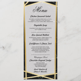 Cartões de Recepção de Casamento em Mármore Preto