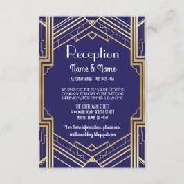 Cartões de Recepção de Casamento Gatsby Art Deco D