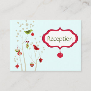 Cartões de Recepção de casamento para aves de inve