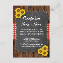 Cartões de Recepção de Casamento Rústico com Giras