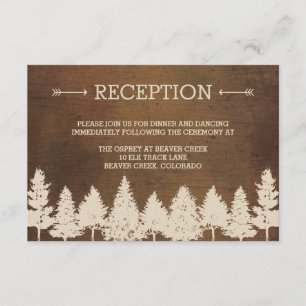 Cartões de Recepção de Casamento Rústico Florestal