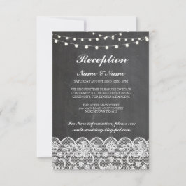 Cartões de Recepção de Casamento Rústicos com Luze