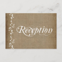 Cartões de Recepção de Casamento Rústicos Vintage