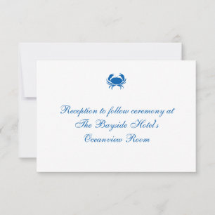 Cartões de Recepção de casamento "Seashore"